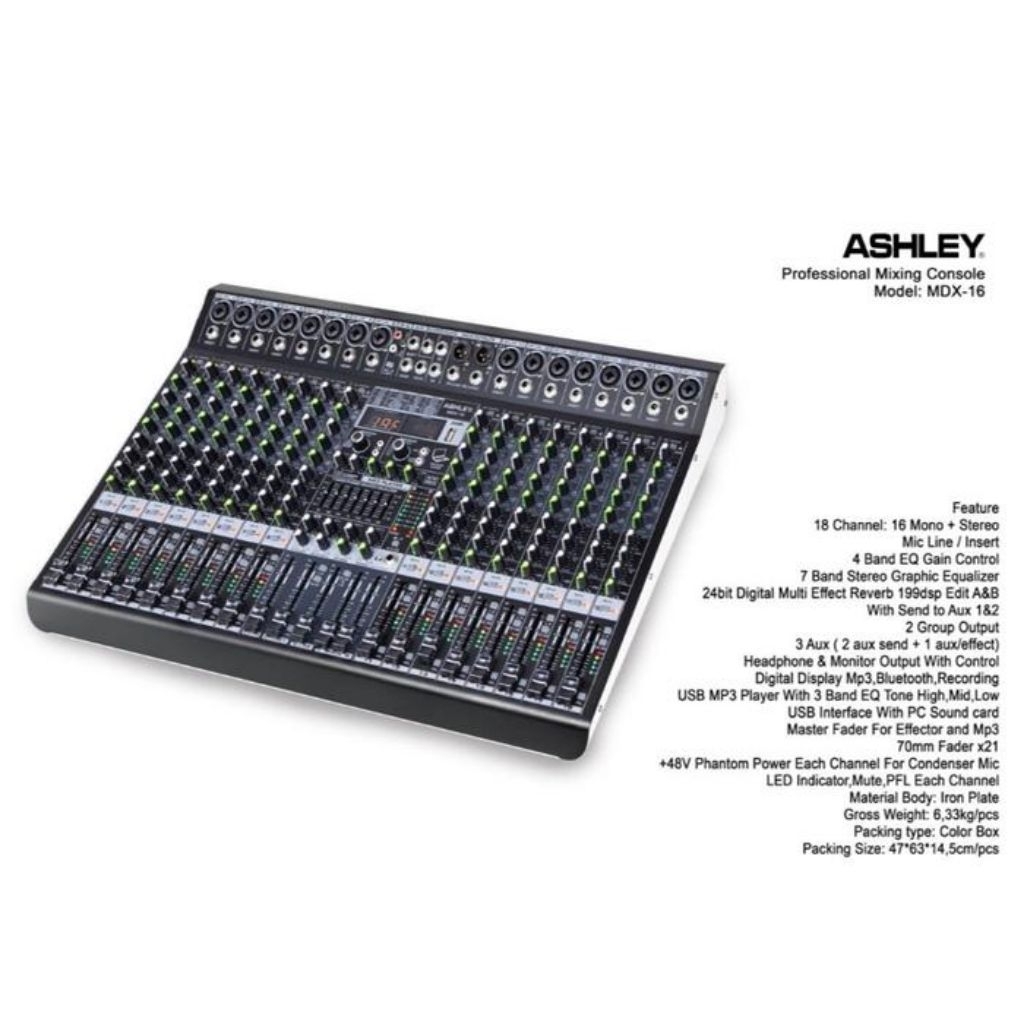 Mixer Ashley Mdx 16 Mixer Ashley 16 Channel Mdx 16