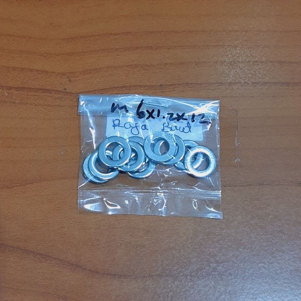 Ring Plat 10 atau M6x12x1,2 Stainless paket 10pcs