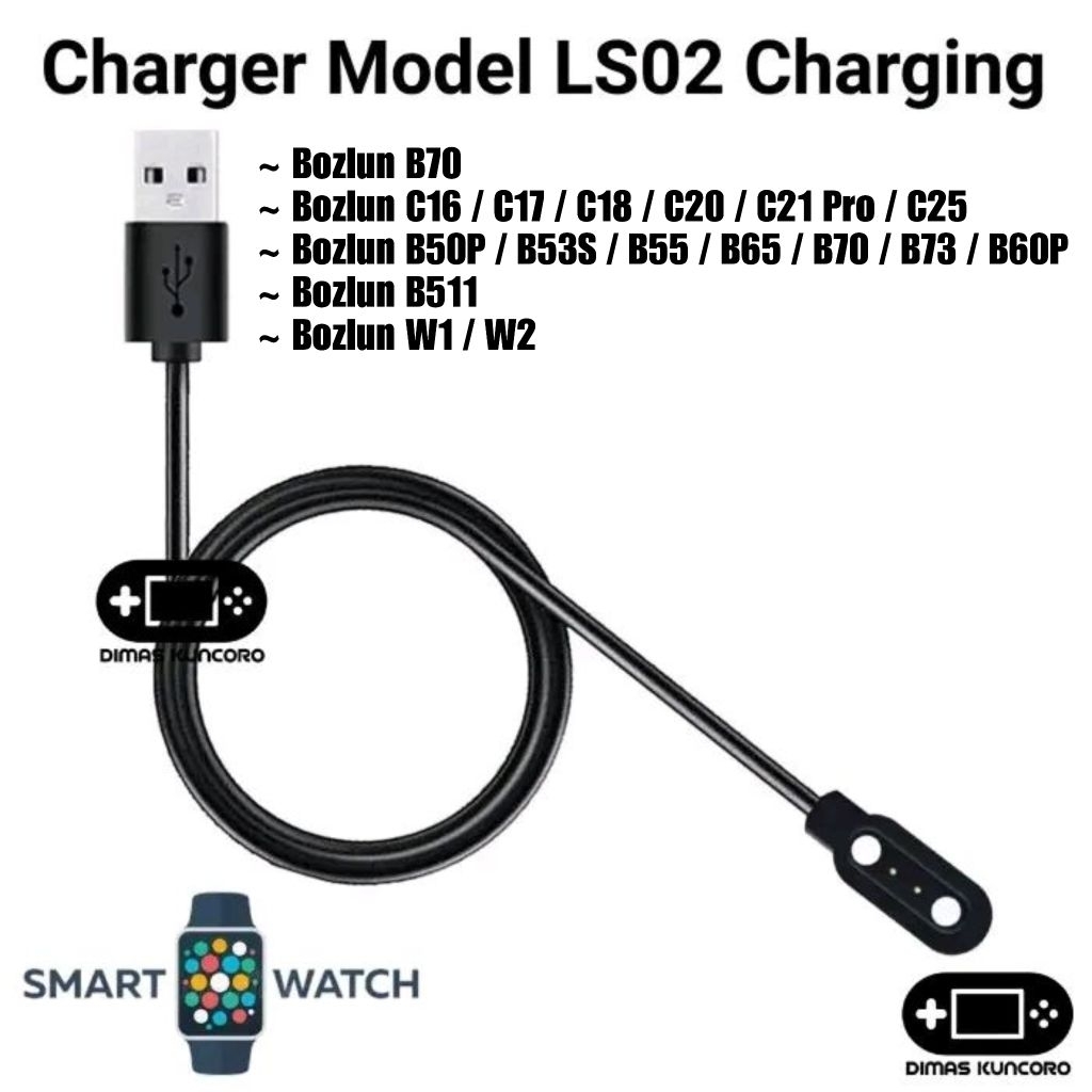 Charger Model LS02 Charging charge bozlun skmei kabel cable usb smartwatch bozlun watch b70 c16 c17 