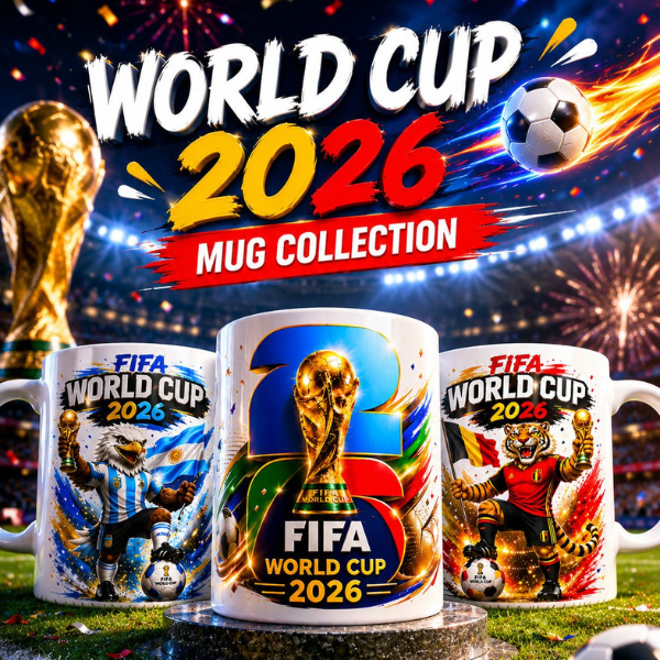 Piala Dunia World Cup 2026 Mug | Fifa World Cup 2026 | Piala Dunia 2026 | Gelas Souvenir | Gelas Ula
