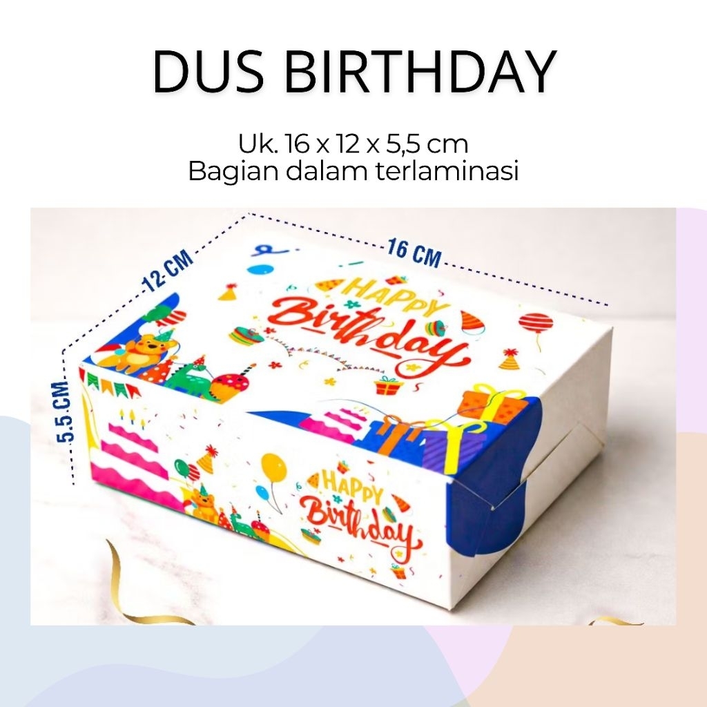 [.PB] Dus Birthday Snack Kue Nasi Bingkisan Hadiah Kado Hampers Dos Box Ultah Ulang Tahun Anak Lamin