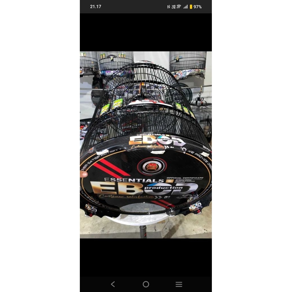 sangkar murai no. 2 ebod jaya pvc ceper decal black carbon
