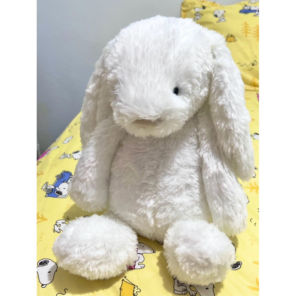 Boneka Kelinci Jelly Cat (Huge/Besar) Bulu Panjang Putih 50 Cm