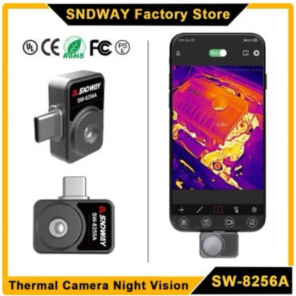 SNDWAY Infrared Thermal Imager Night Vision Android USB C SW-8256A ( second belum kepakai )