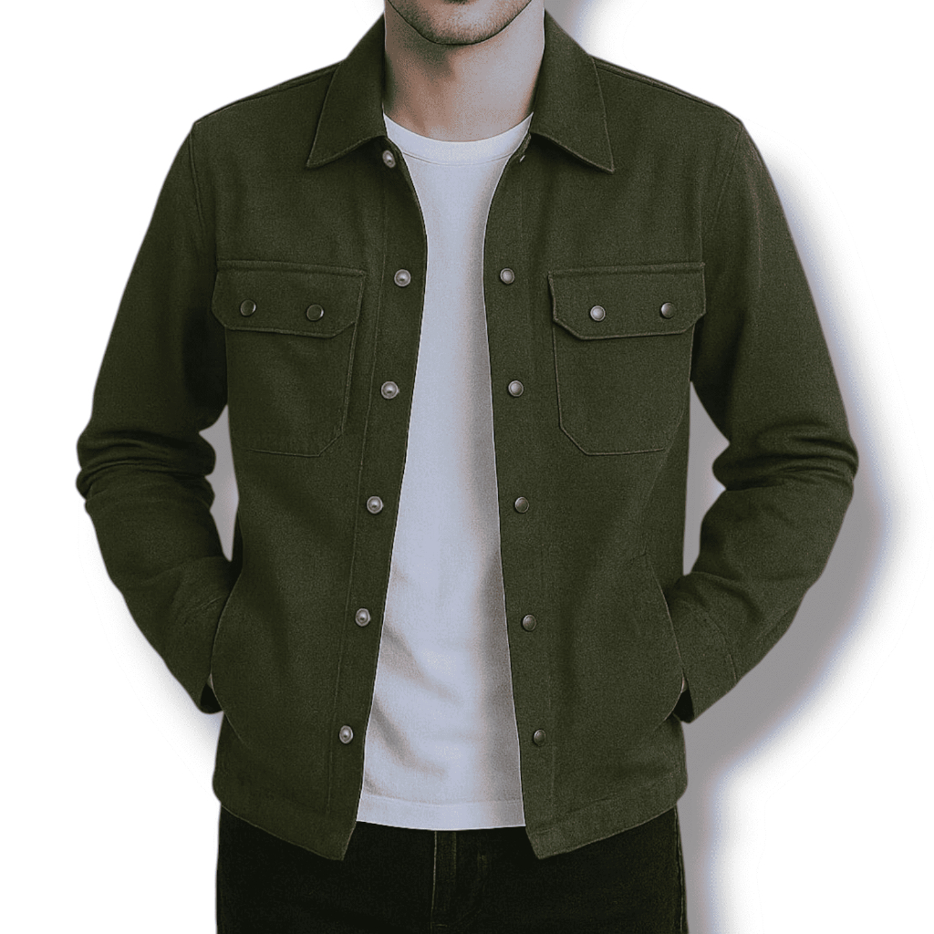 Jaket Pria Motoran Hijau Army Trucker Semi Parka Baju Cowok Lengan Panjang Murah Kasual Distro Keren