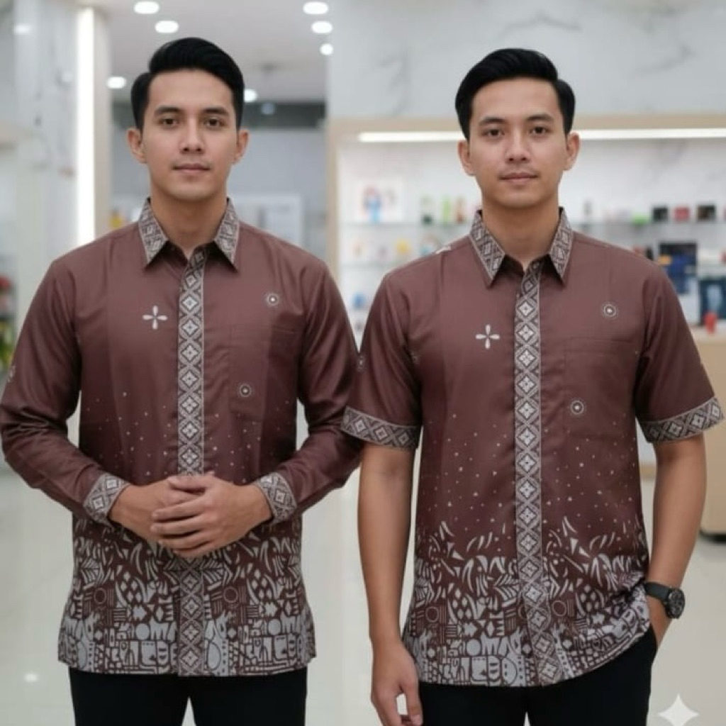 batik mahogani pria lengan pendek.batik coklat mahogany pria.kemeja batik pria lengan panjang.Batik 
