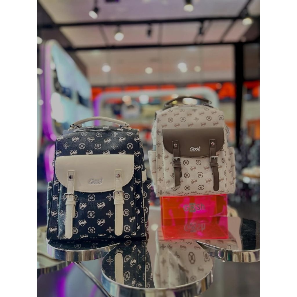 [Bisa COD] Ready Tas Ransel Gosh Multifungsi Original New art 677 Black Off White