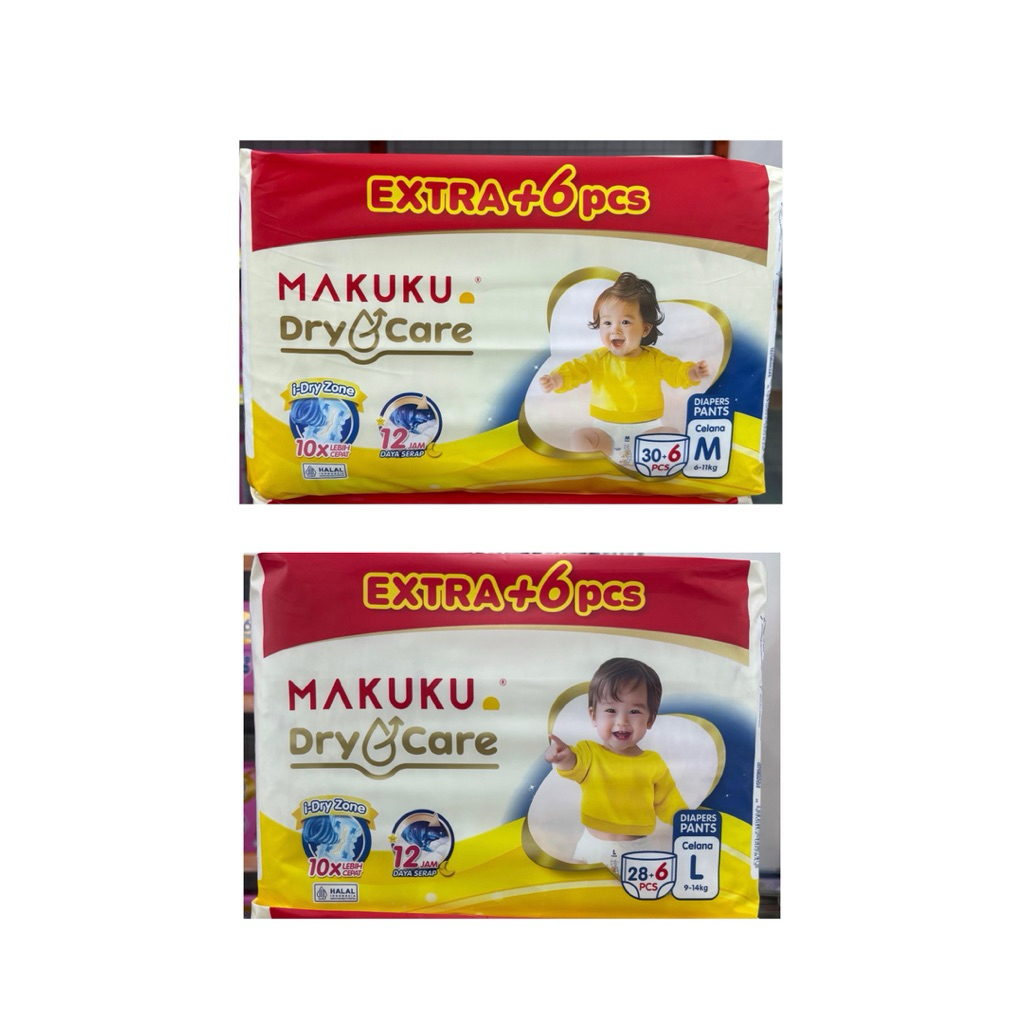 [PAKET 1BALL] MAKUKU DRYCARE PANTS M30+6, L28+6, XL24+4, XXL22+4