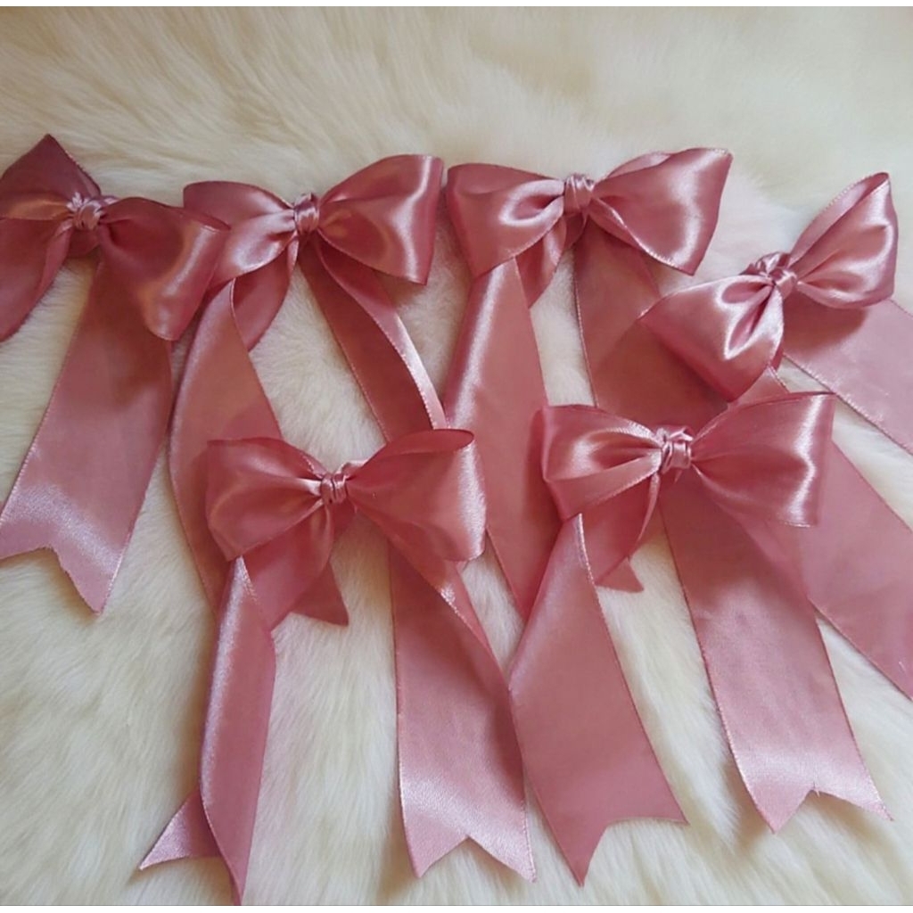 Pita Instan 12x9cm Pita Hias Buket Snack Wisuda Ulang Tahun Pita Jadi Satin Glossy