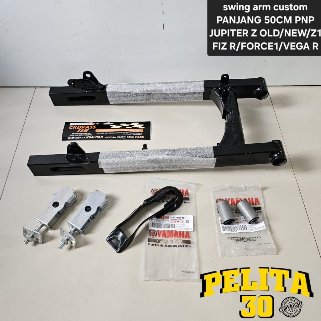 Swing arm panjang 50CM PNP jupiter z burhan jupiter old/new fiz r vega r warna hitam fullset