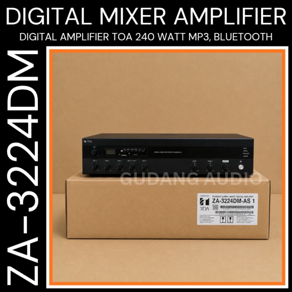 DIGITAL MIXER AMPLIFIER TOA MP3 ZA-3224DM ZA 3224 DM AMPLIFIER TOA BLUETOOTH