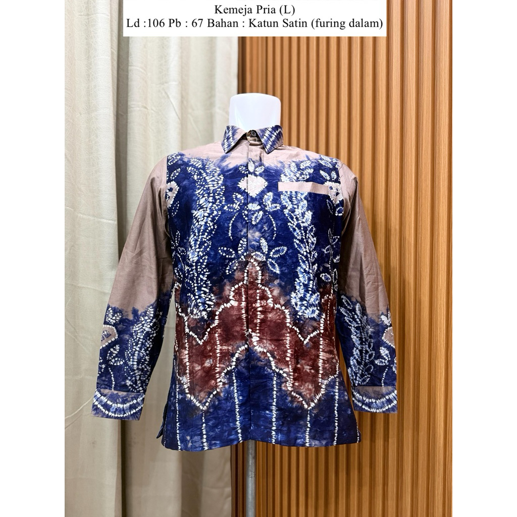 kemeja s pria katun satin