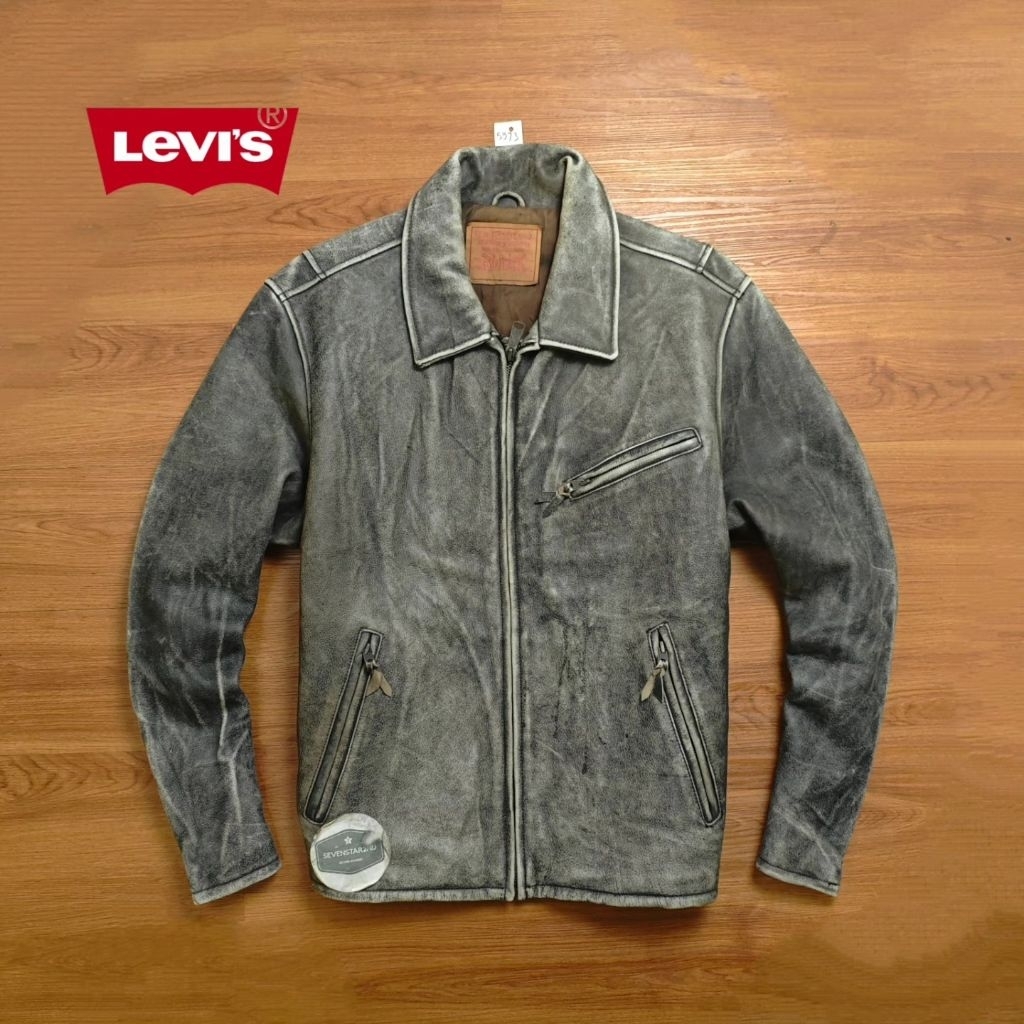 Vintage leather casual jacket