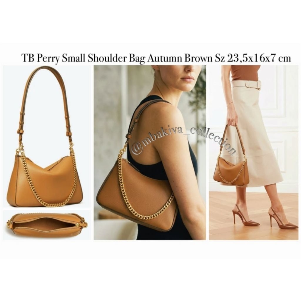 TB Perry Small Shoulder Bag Autumn Brown