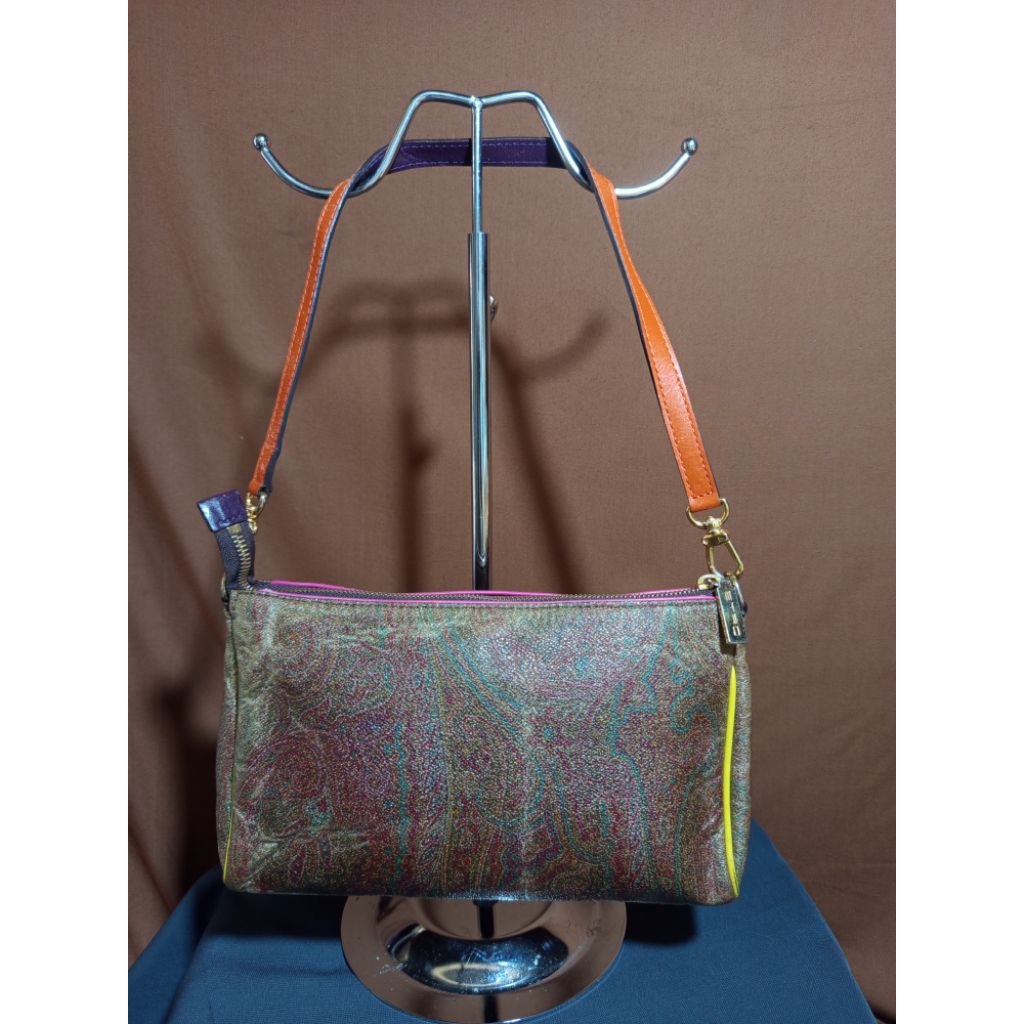 Shoulder Bag Etro Colection Vintage Unik Kulit Asli second ori