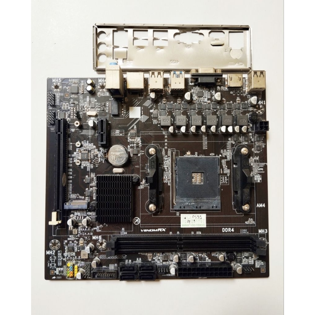 Motherboard Venomrx B450m bekas no minus