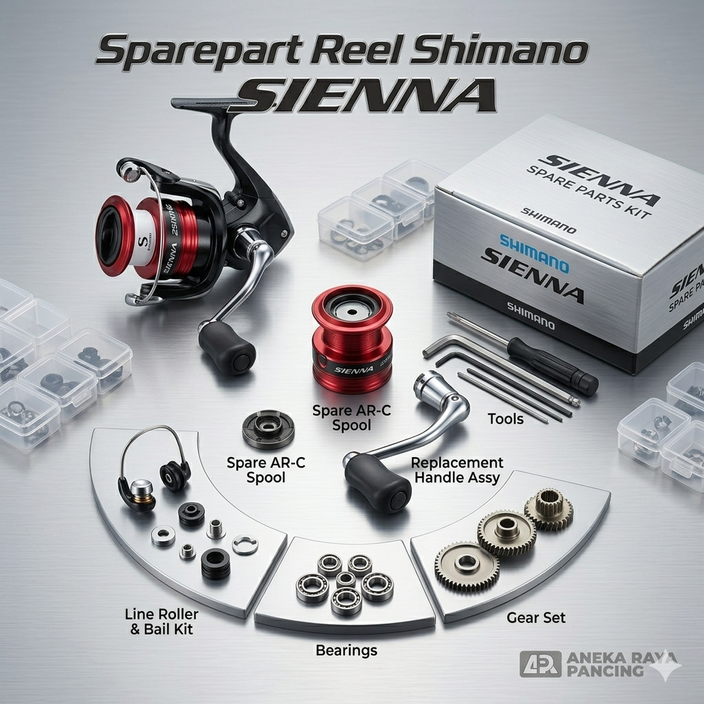 Sparepart Reel shimano sienna 2500HG - BARU - ORIGINAL