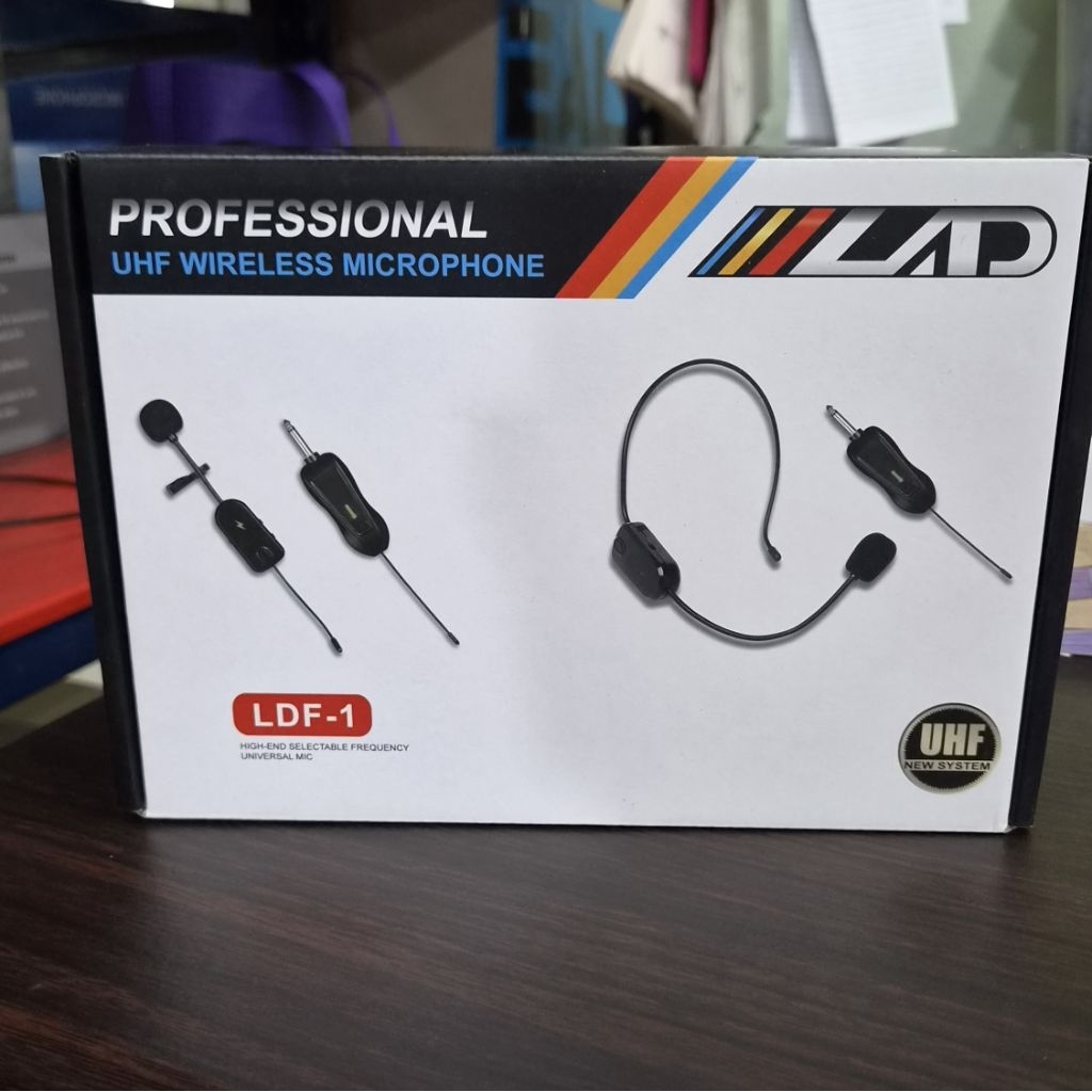 LAD LDF-1 MIC JEPIT WIRELESS TANPA KABEL PROFESSIONAL UHF WIRELESS MICROPHONE