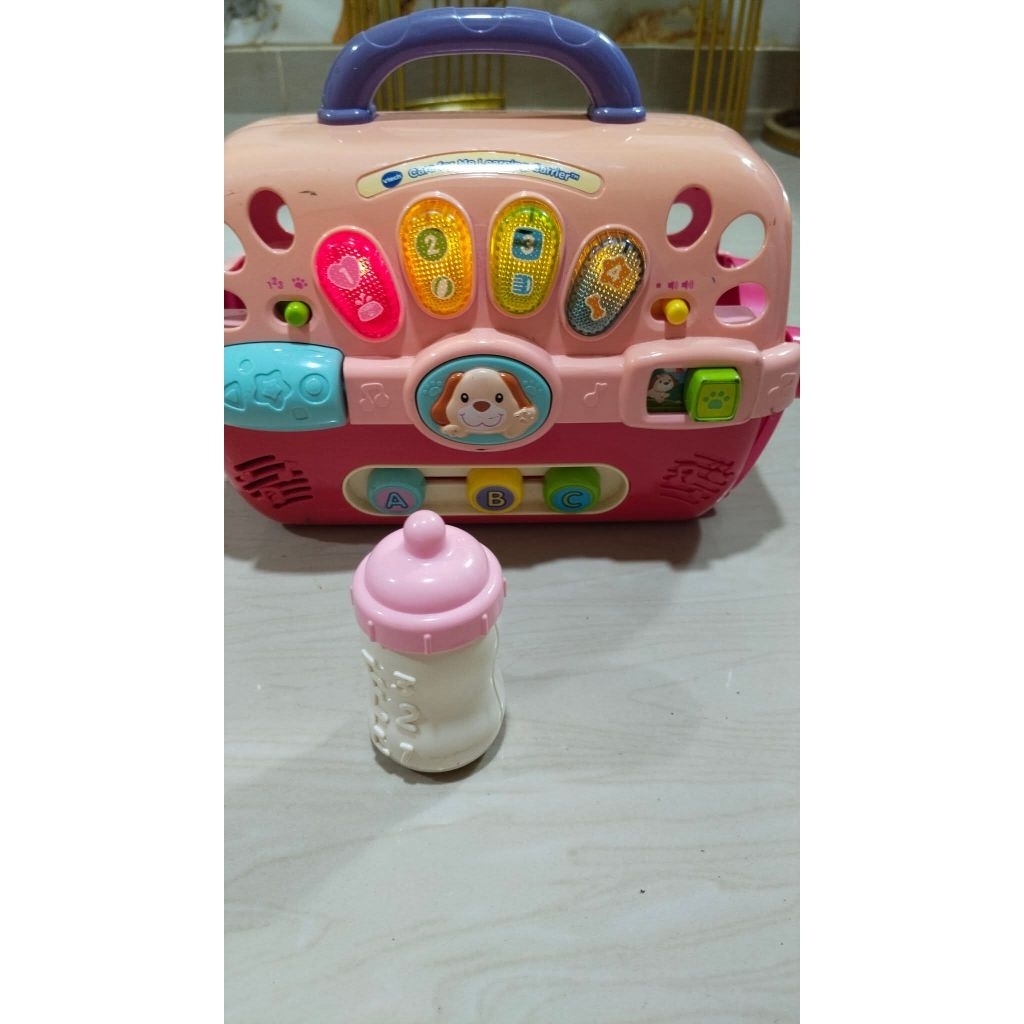 vtech care for me learning carrier mainan keranjang menjaga piaraan