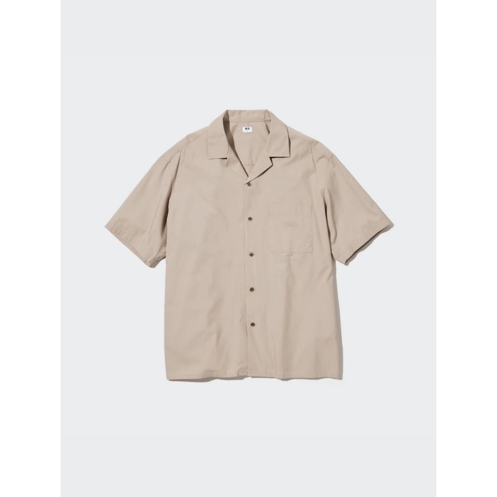 Uniqlo Open Collar Shirt Beige