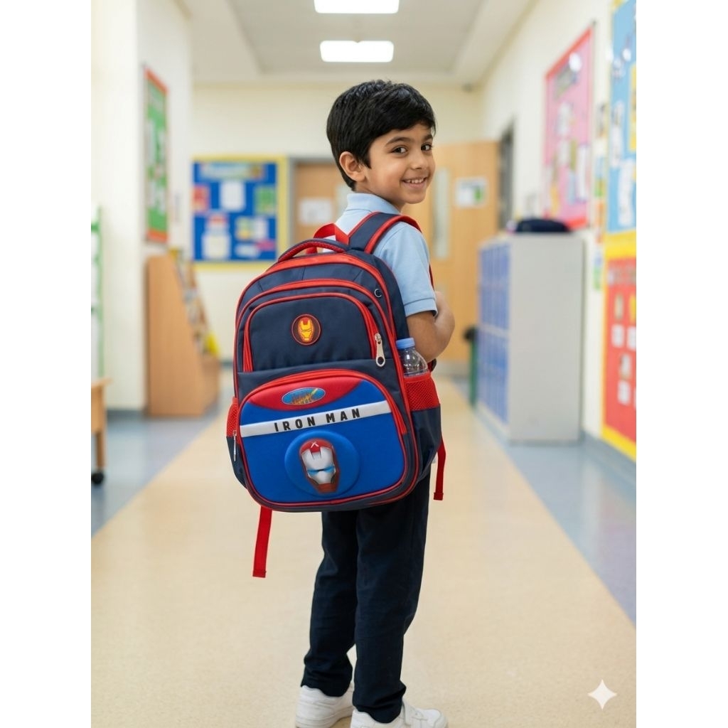 Italy Bags - Tas Ransel Anak Alto Karakter Iron Man Tas Sekolah SD TK Premium