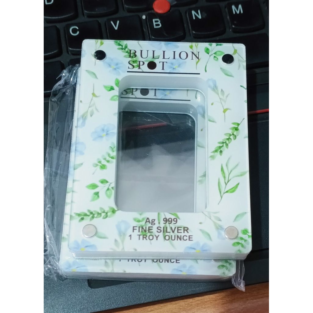 Slab akrilik Perak Bullion Spot eucalyptus 1oz | slab akrilik perak nadir 1oz