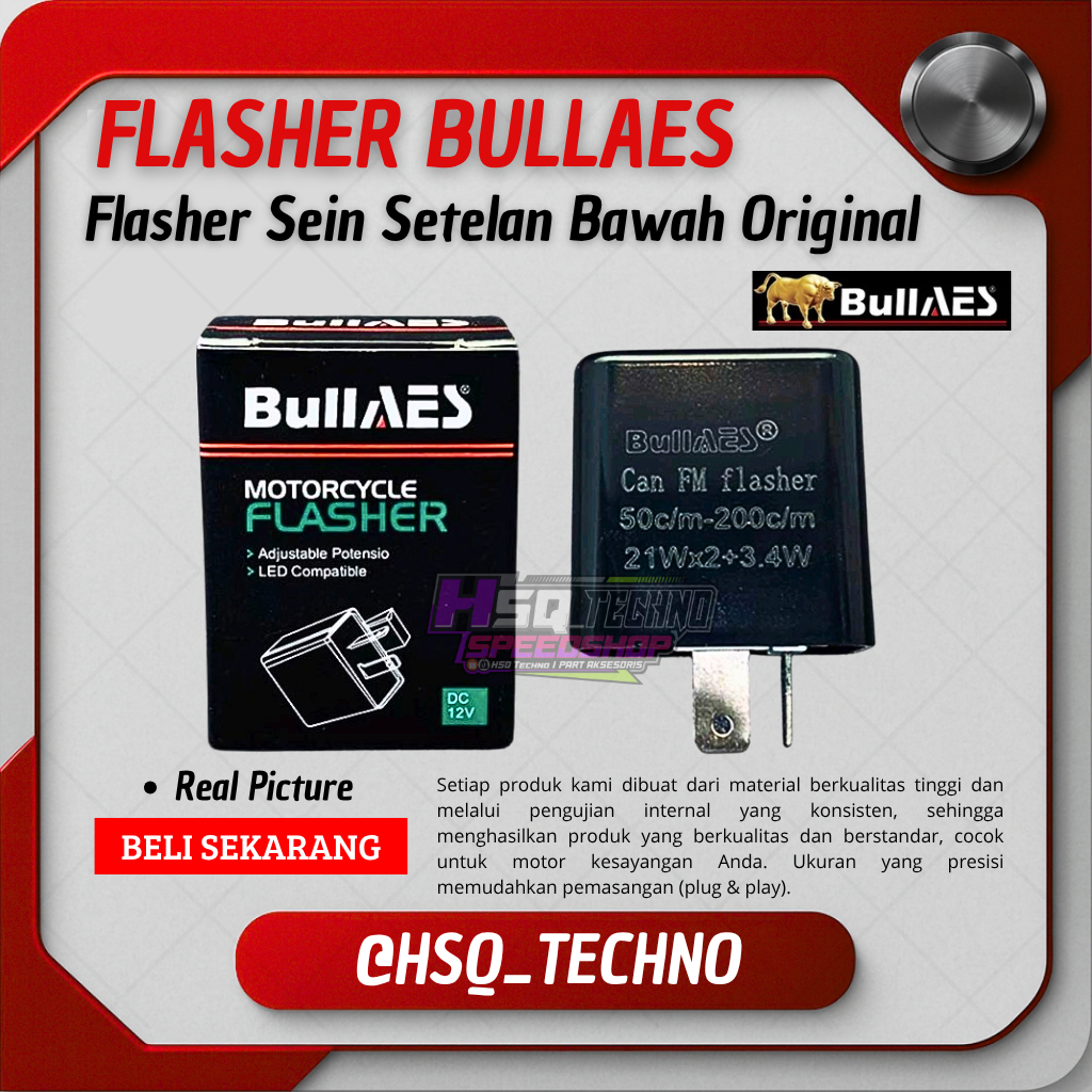 BULLAES Flasher Sein Setelan Kedip Cepat Lambat LED flaser Sen BullAes Original