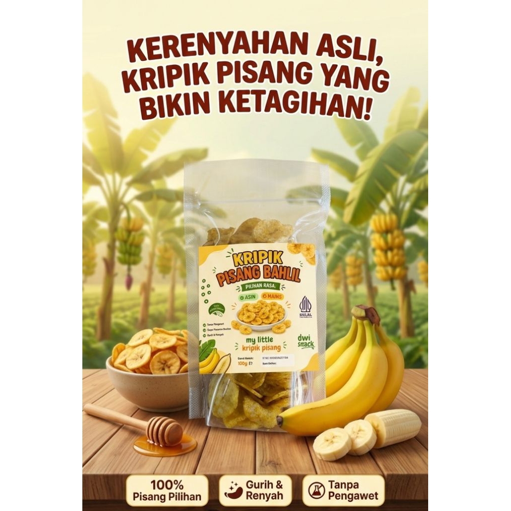 KRIPIK PISANG BAHLIL EKSLUSIF BERKUALITAS