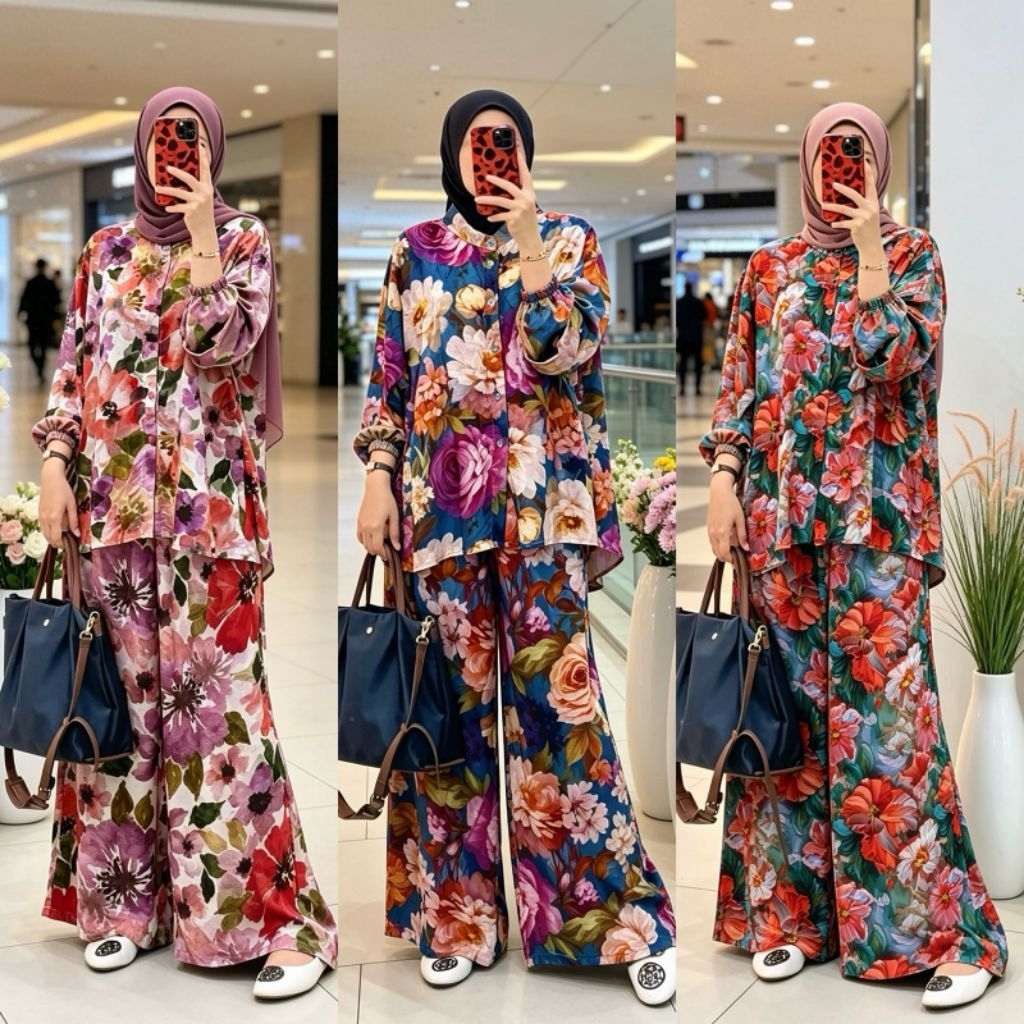set kulot rayon bunga 4