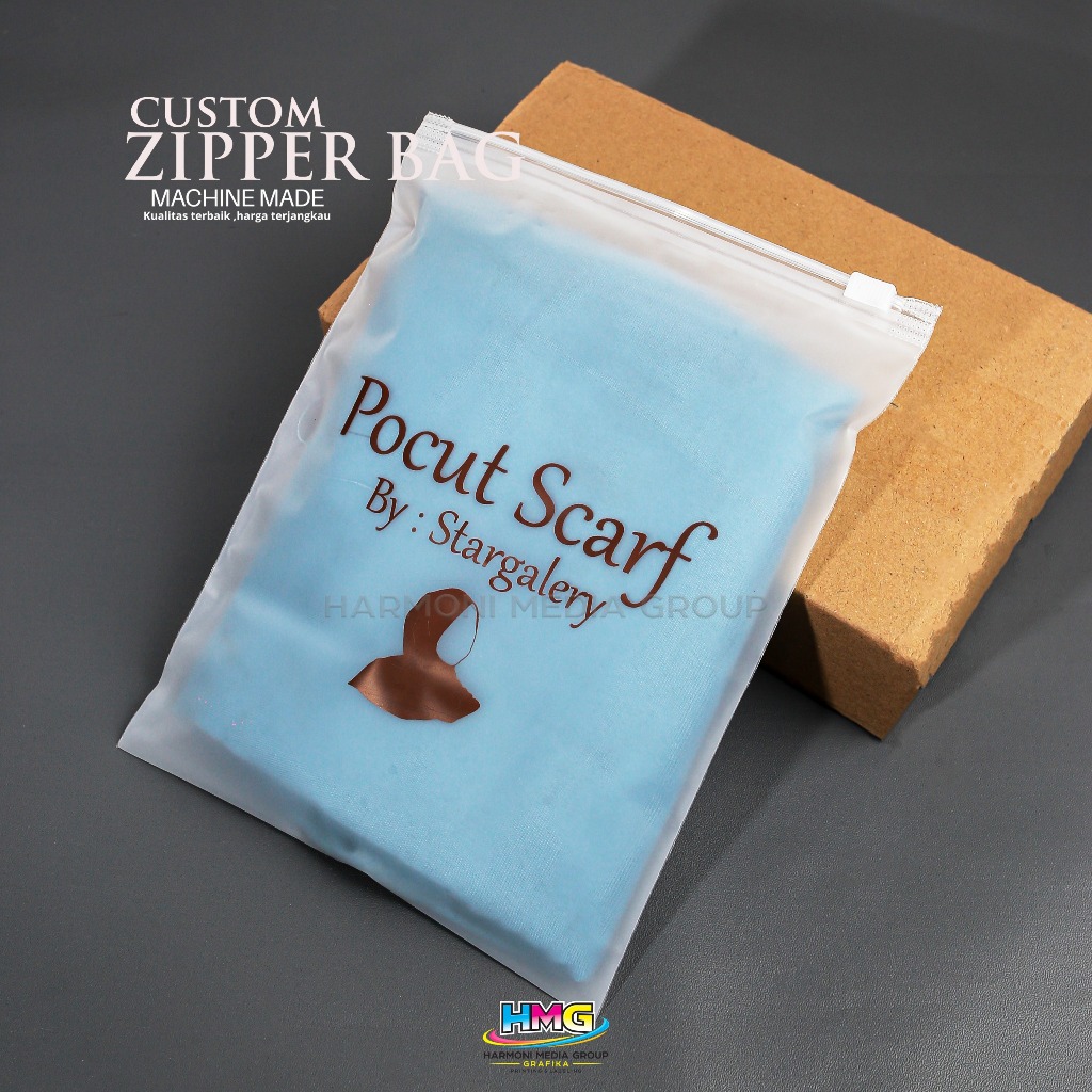 Ziplock Pouch Custom Plastik Packing Baju (paket 100pcs) Gratis Design Zipper Storage Plastik Packin