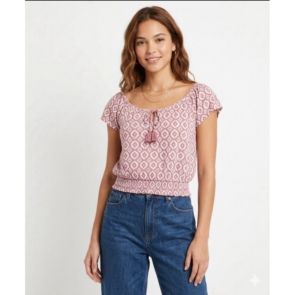 Aeropostale atasan wanita lengan pendek