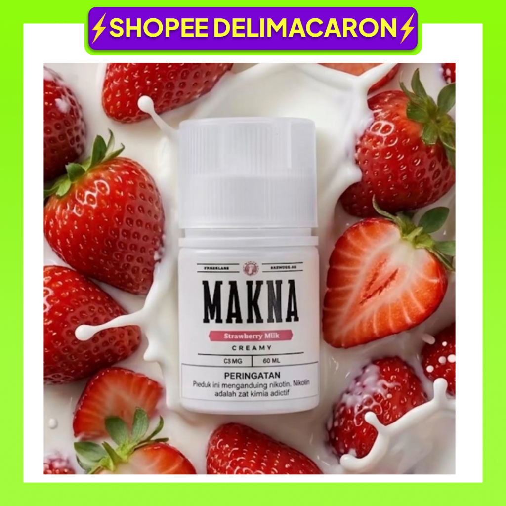 MAKNA STRAWBERRY MILK SERIES FREEBASE 60ML 100% AUTHENTIC BY UNION LABS