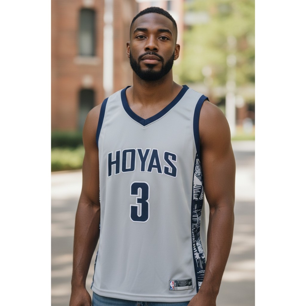 JERSEY BASKET PREMIUM IMPORT NCAA HOYAS 3 ALLEN IVERSON ABU