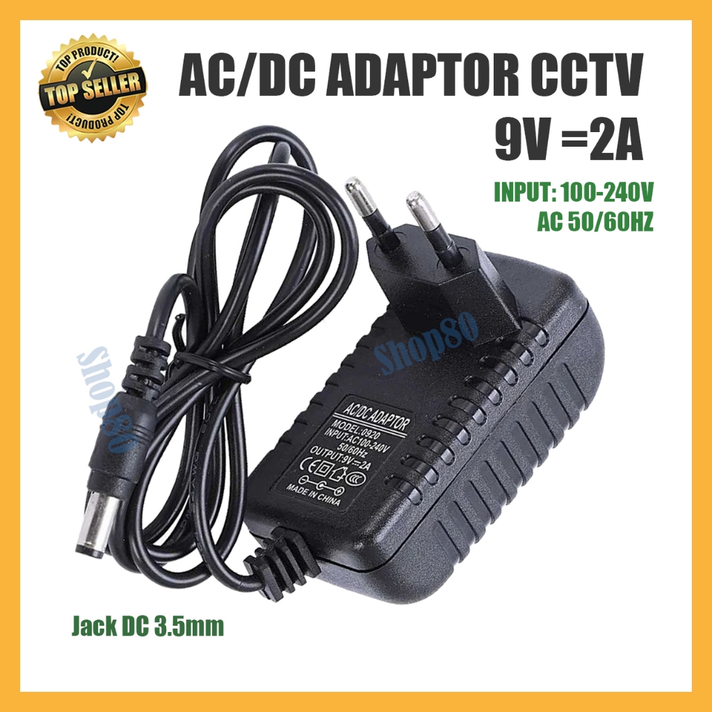 Adaptor 9Volt 2A Adaptor Charger Speaker Elektronic Jack DC 3.5 5.5mm