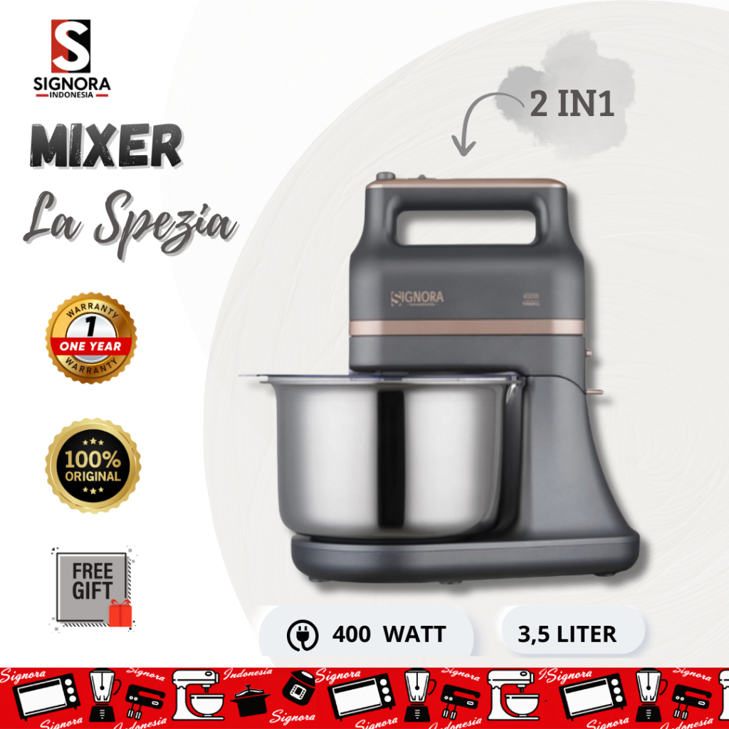 SIGNORA La Spezia Mixer 400W – Hand & Stand Mixer