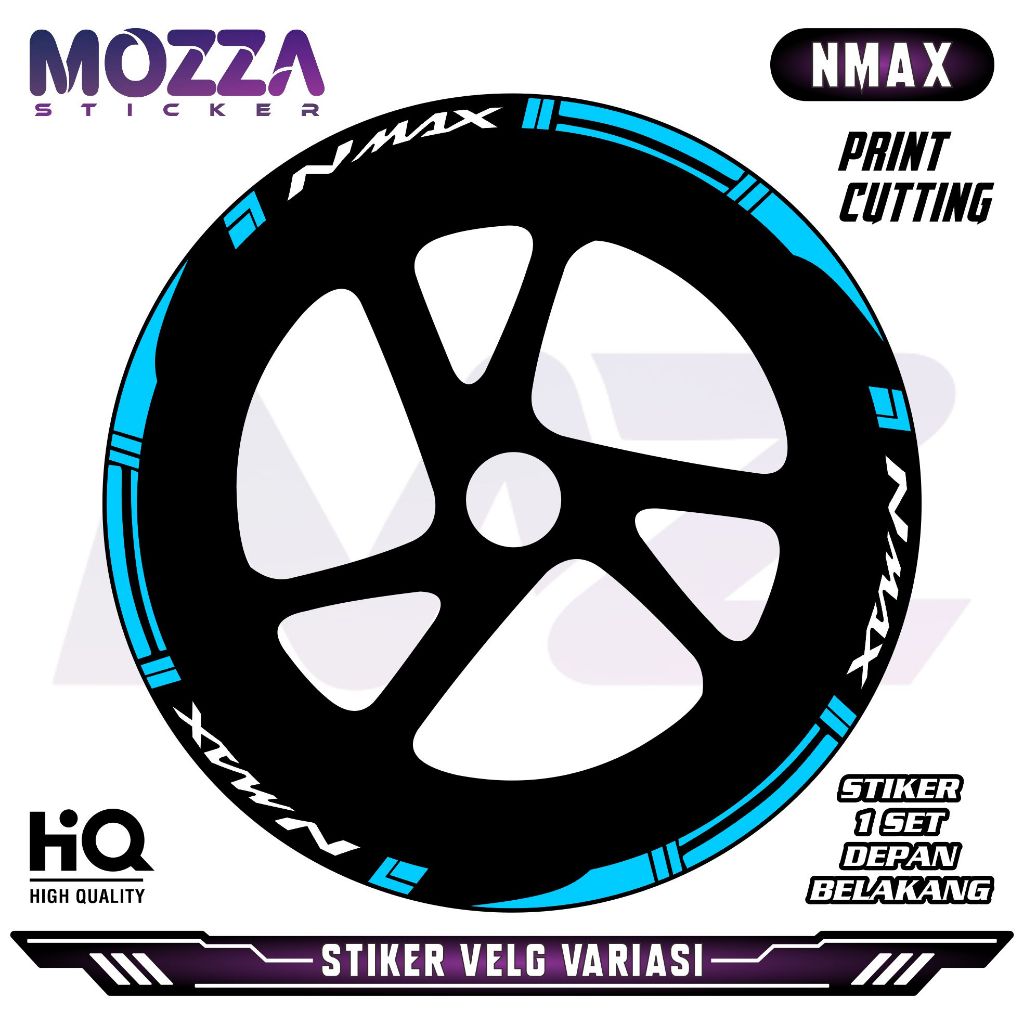 Stiker Velg NMAX / Lis Velk Motor / Cutting Stiker Velg / Sticker Velk Yamaha NMAX Variasi Keren Des