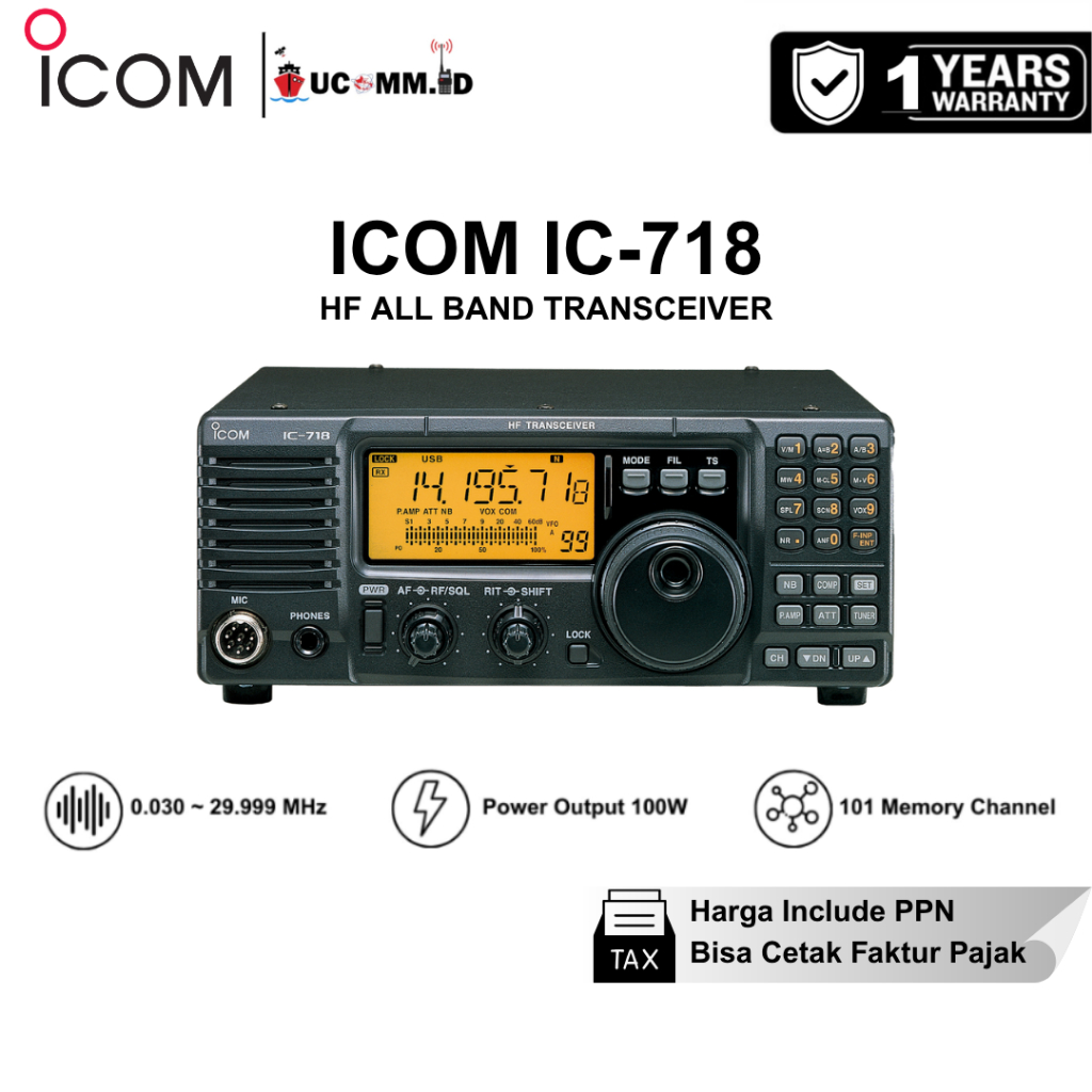 ICOM IC-718 IC 718 Radio SSB HF Allband Transceiver