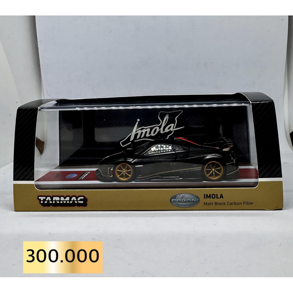 Tarmac Imola hitam carbon fiber 1:64