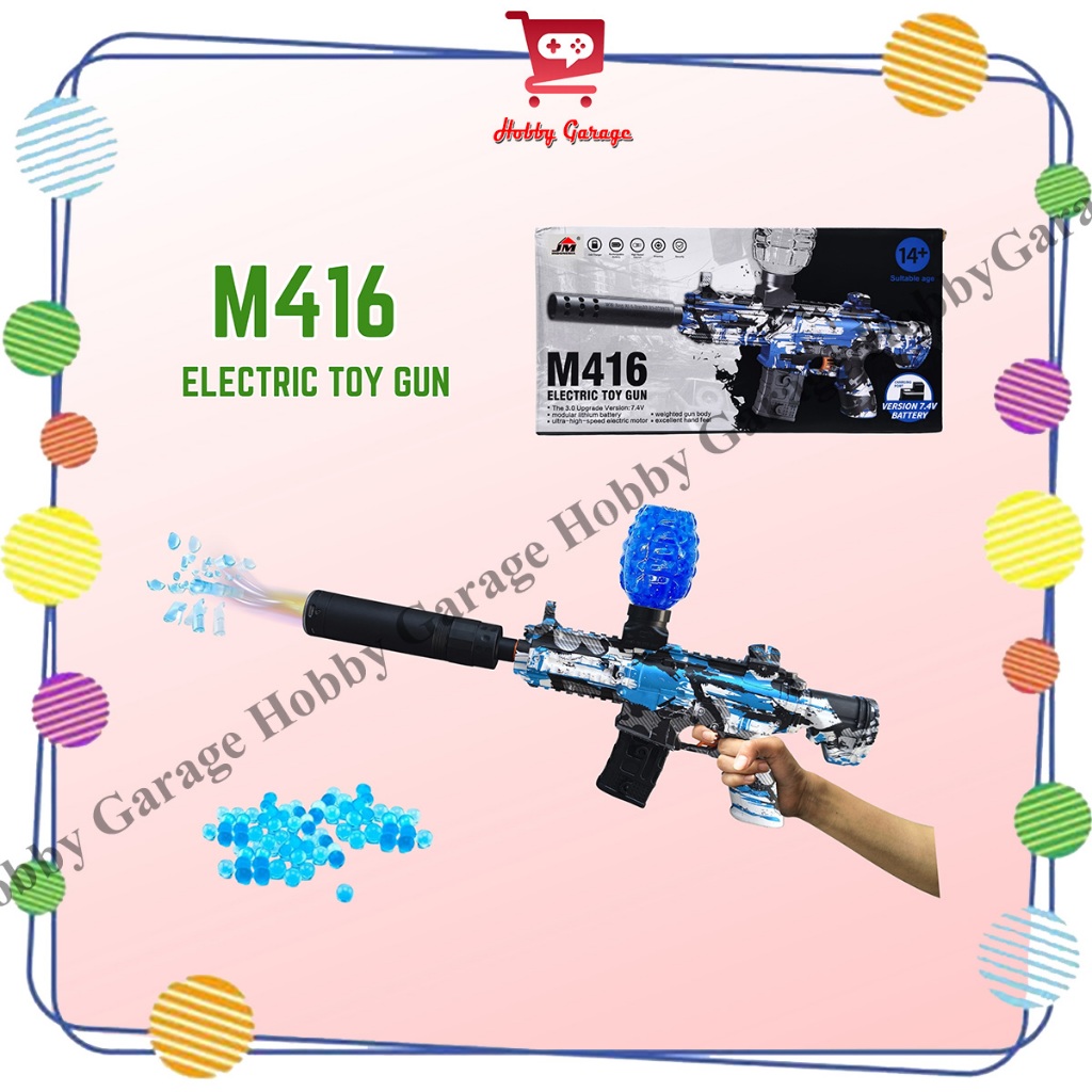 Mainan Tembakan Anak WGG M416 Electronic Toy Gun Assault Rifle Water Gel Blaster Gun Watergel M4