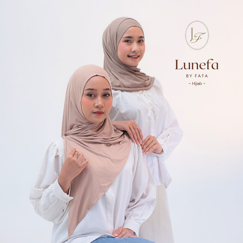Lunefa Hijab Segitiga Oval Basic- Hijab Segitiga Instan Rayon- Lunefa by Fafa