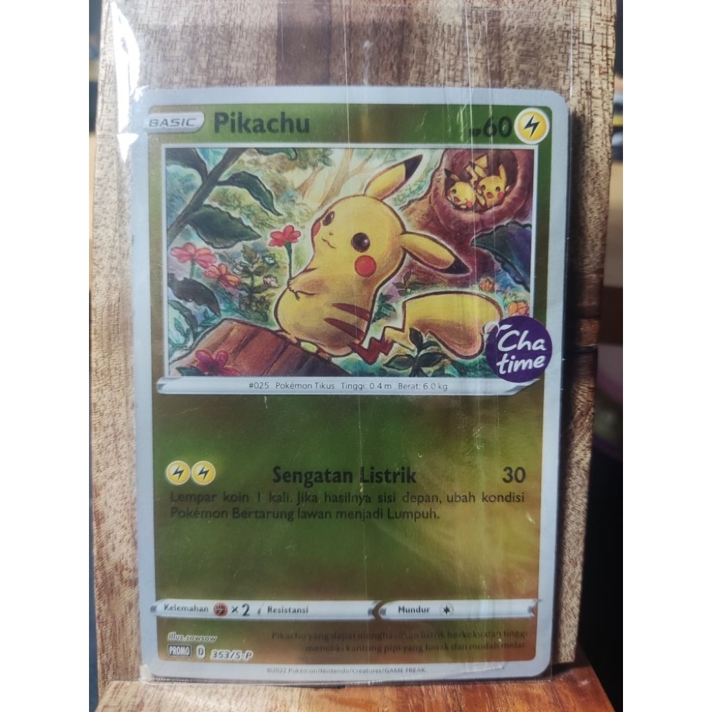 Pikachu x Chatime Pokemon Card