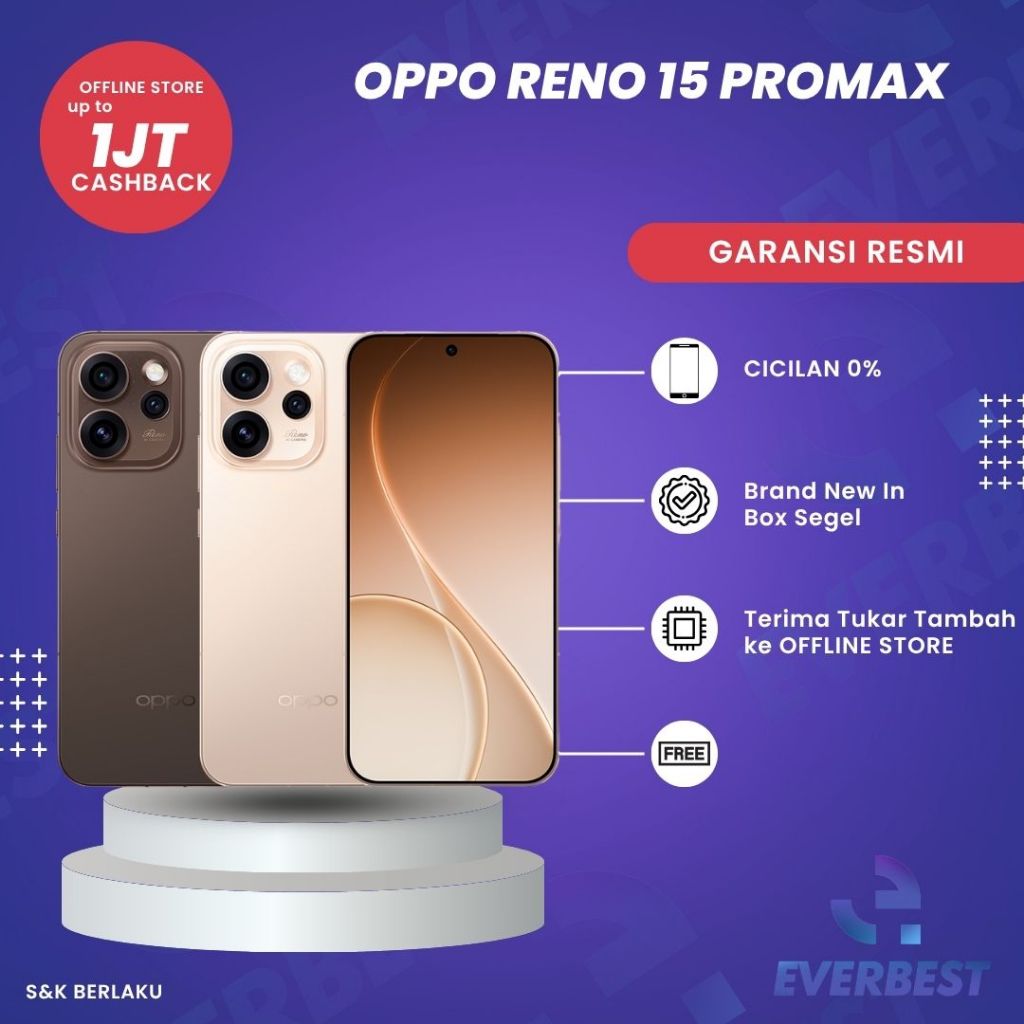 OPPOO RENO 15 PROMAX NEW GARANSI RESMI