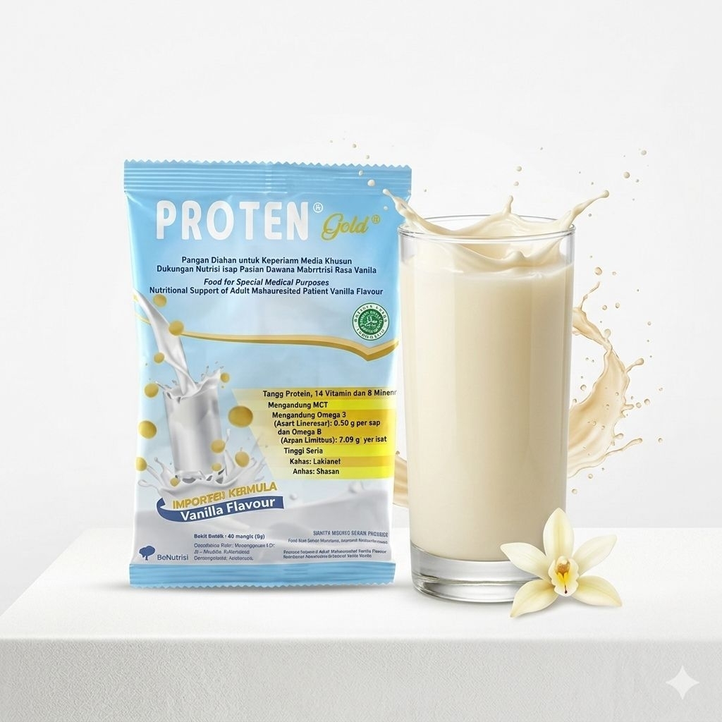 PROTEN GOLD VANILLA & COKLAT 1 Box 20 Sachet