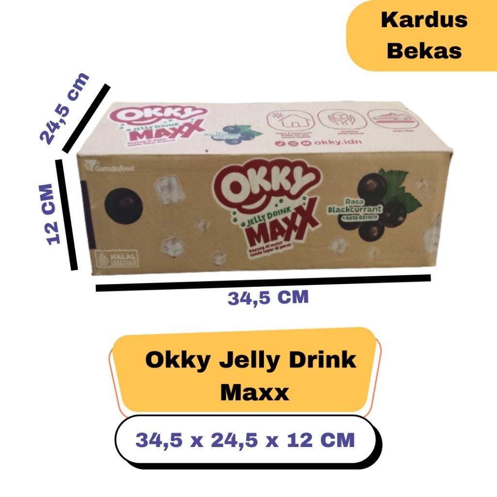 Kardus bekas Kardus Okky Jelly kardus packing 34.5x24.5x12cm