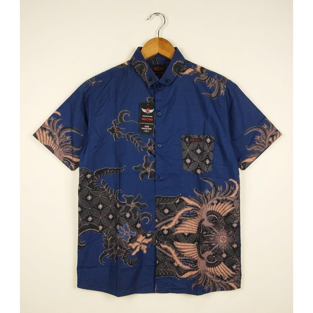Baju Batik Pria Lengan Pendek / Azriel Batik Premium / Kemeja batik pria lengan pendek