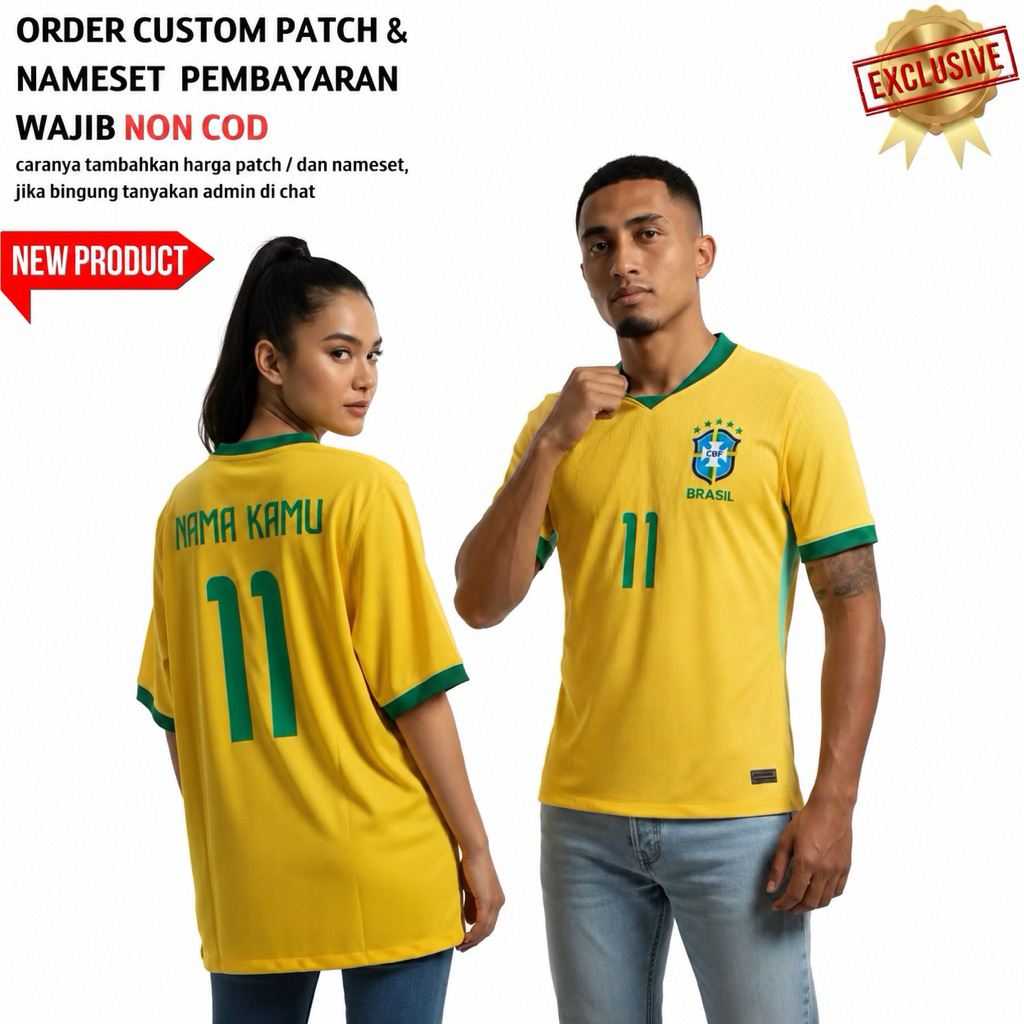 Jersey Brazil Home World Cup 2026 Grade Original - Jersey Brazil Piala Dunia Terbaru High Quality