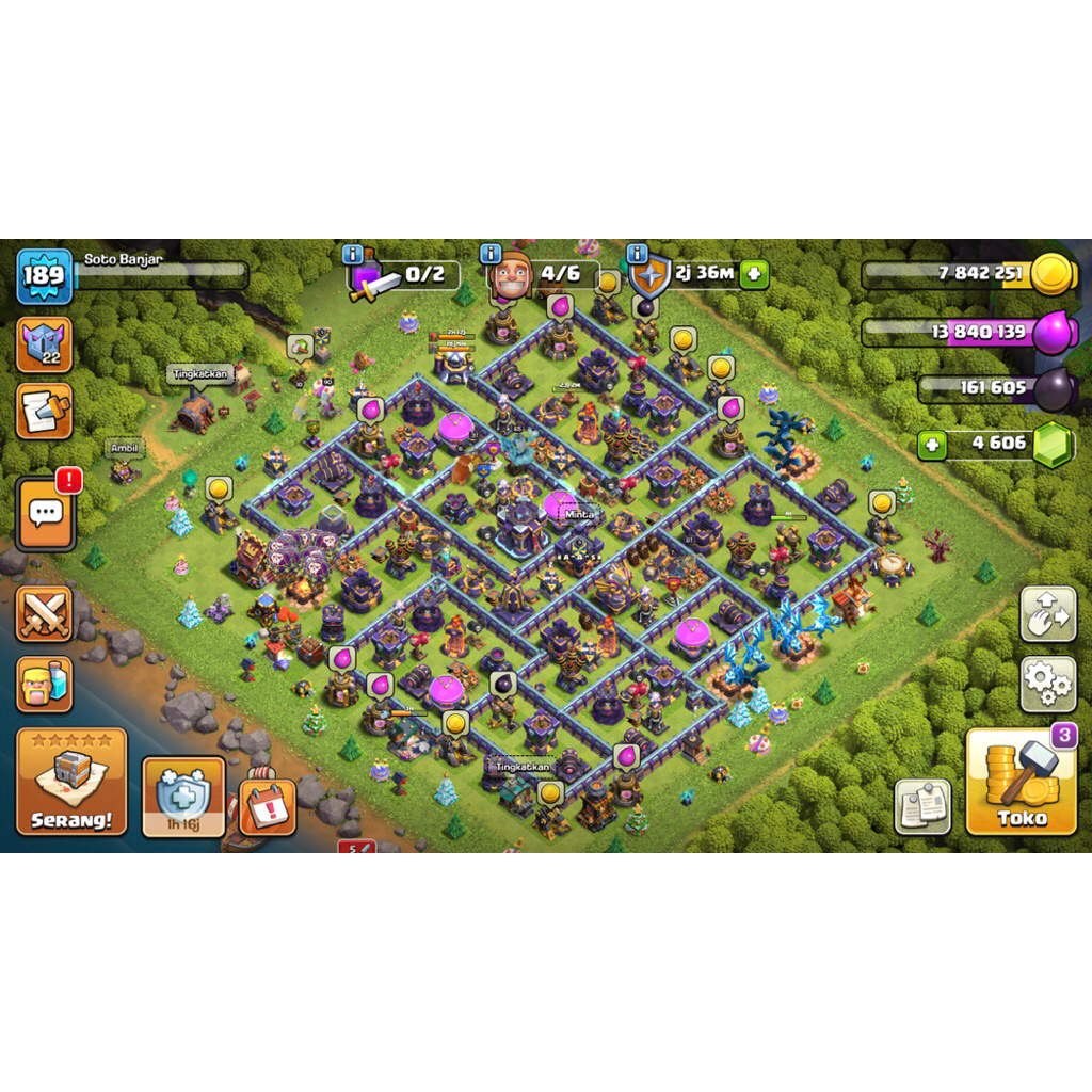Akun Clash of Clan / COC TH 15 War Aktif