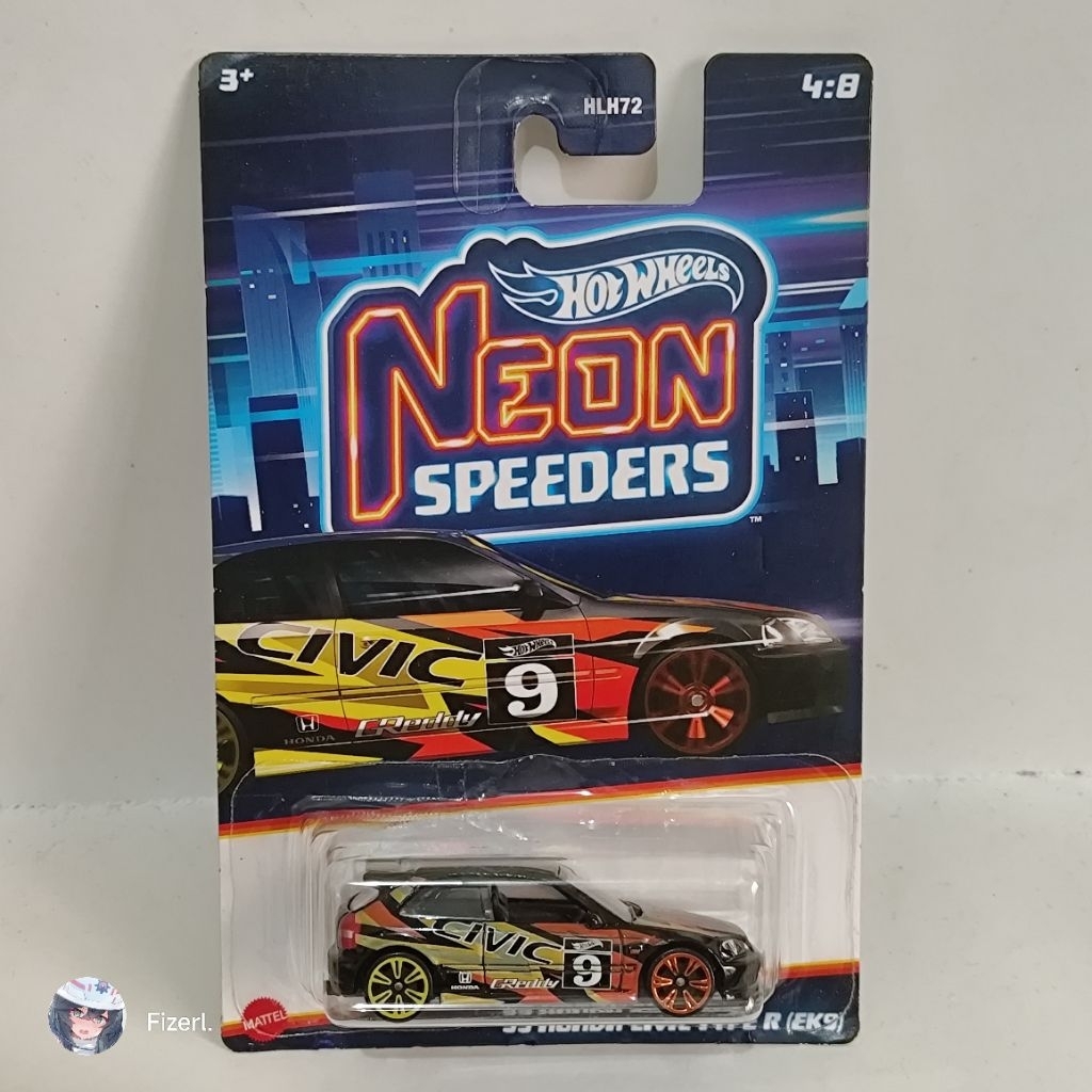 Hot Wheels Neon Speeders Honda Civic EK9
