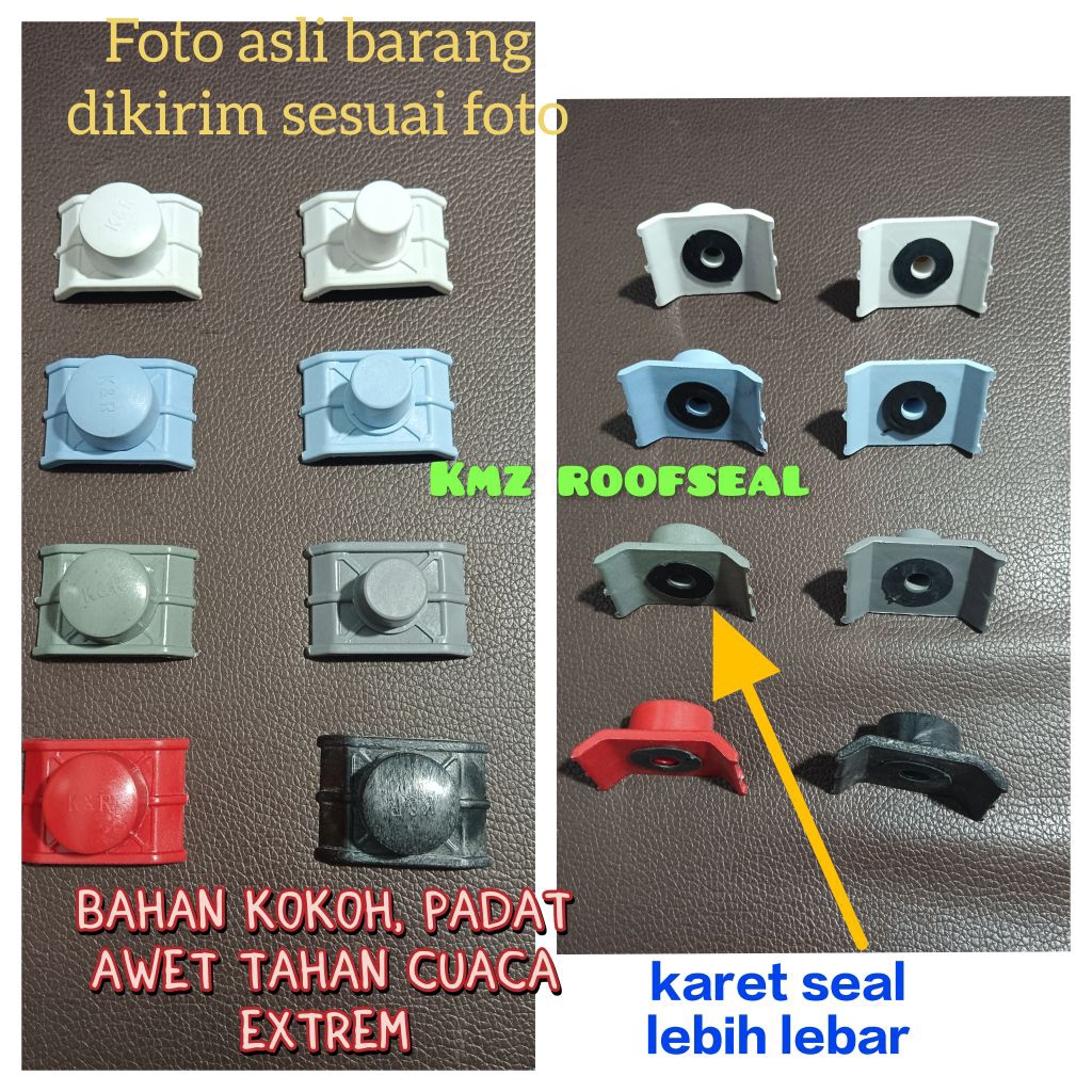400pcs Penutup Sekrup Atap Upvc Persegi Putih Biru Abu Hitam Merah