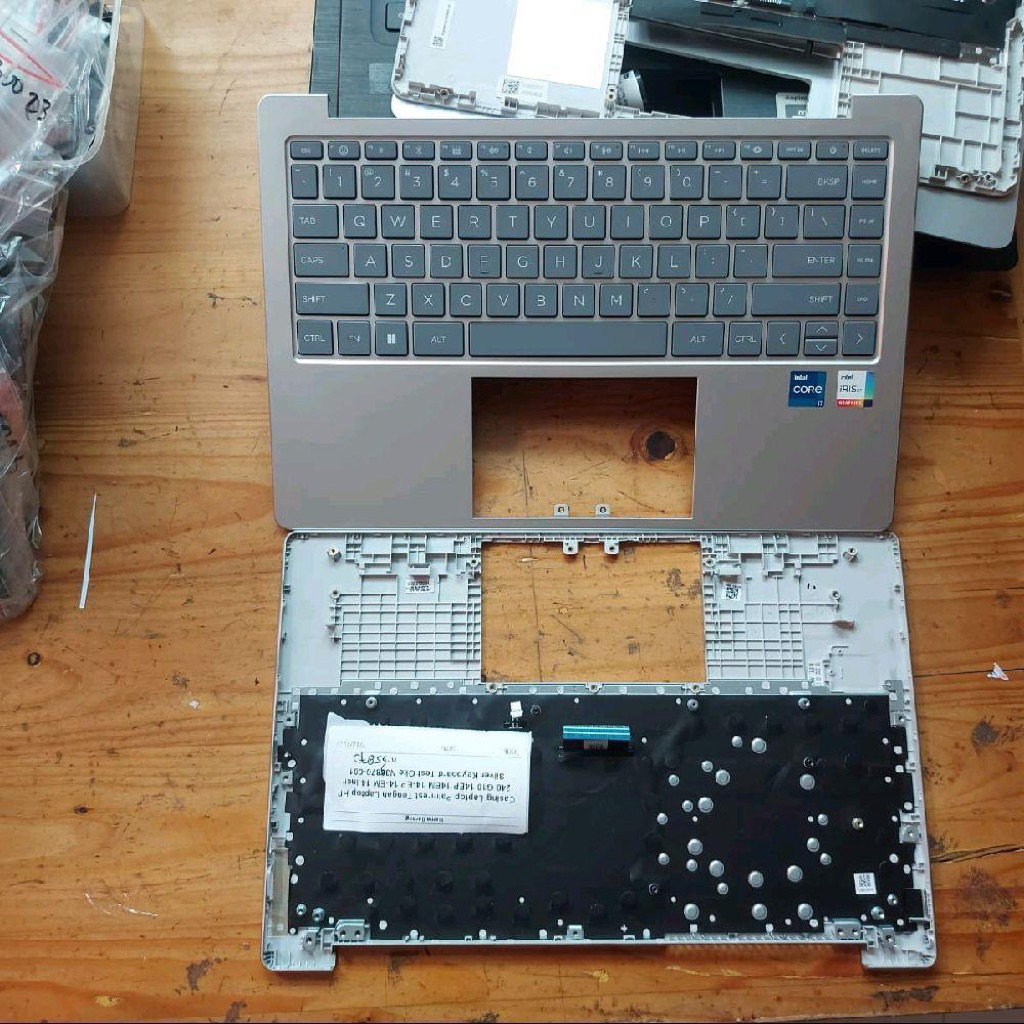 [SECOND ORI] Palmrest casing tengah laptop HP 240 G10 14-EP 14-EM N35870 TPN1-141 14 INCH Silver min